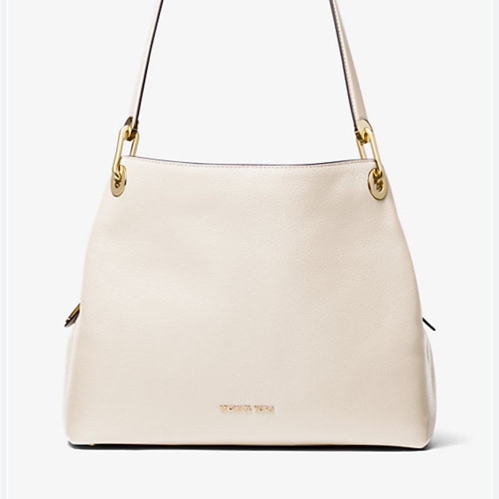 Michael Kors Raven Cream/Gold large pebbled leather Shoulder Bag. New. - Picture 2 of 9